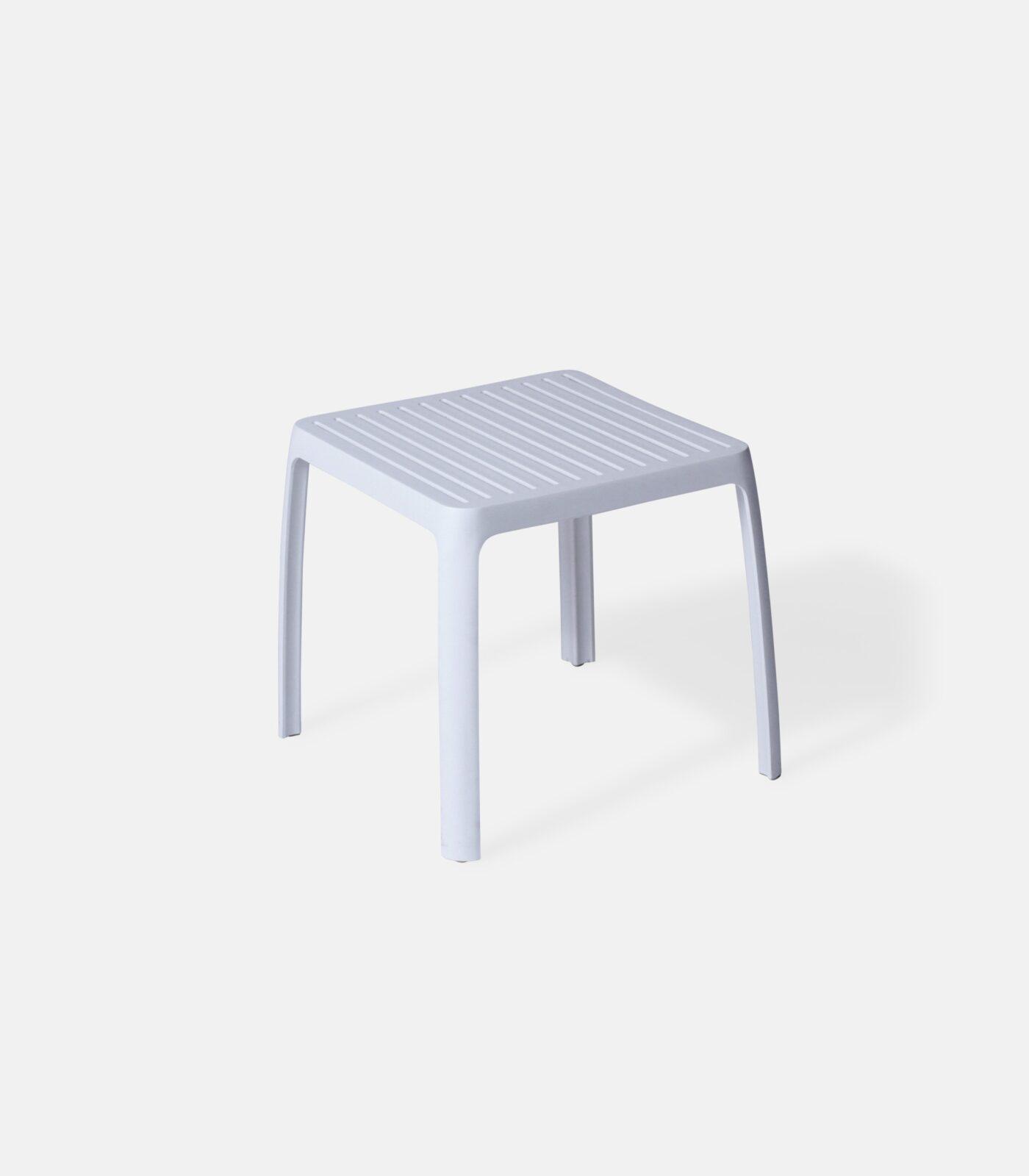 Polypropylene Side Table Alkmini White - Side view