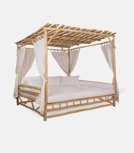 Ξύλινο Κρεβάτι Παραλίας Prive Σταθερό Teak 1