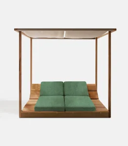 Ξύλινο Κρεβάτι Παραλίας Prive Σταθερό Teak 3